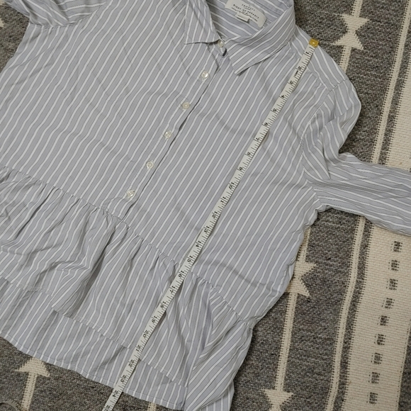 INTERMIX Trovata Striped Peplum Top Size S - Picture 13 of 14